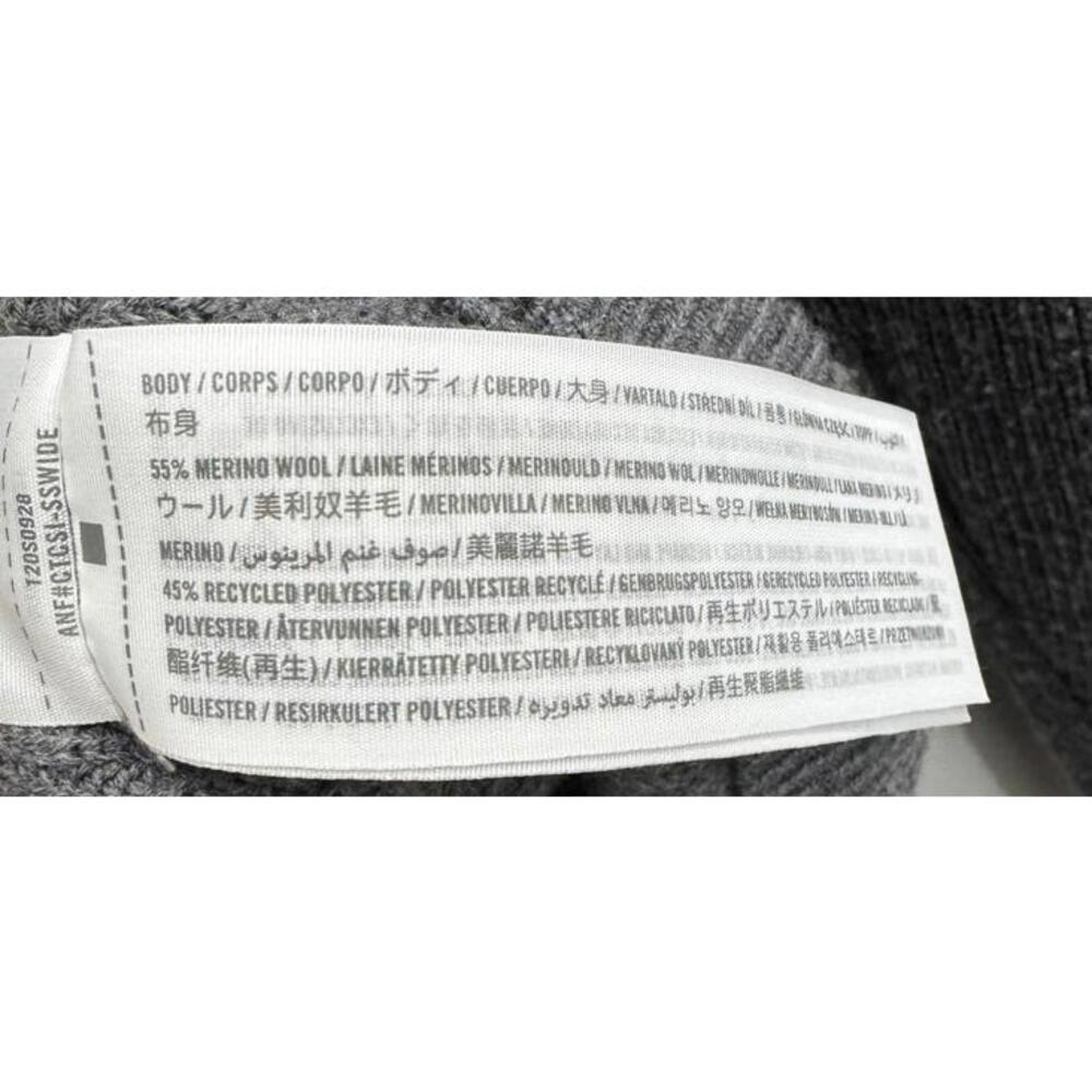 Abercrombie & Fitch Charcoal Gray Merino Wool Blend Half-Zip Sweater - Picture 4 of 4